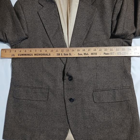 Robert Stock 44S Silk/Wool Blend Brown Woven Fully Lined INK ON LINER ONLY - Picture 10 of 13
